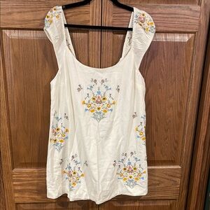 NWT Free People Floral Embroidered Sun dress